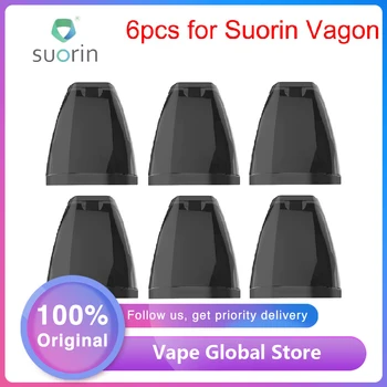

6pcs Suorin Vagon Pod Cartridge 2ml Capacity Tank Atomzier for Vagon Starter Kit Pod System Excellent MTL Vaping E-Cigarette