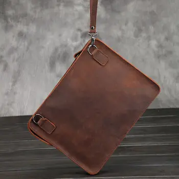 

Leather Messenger Briefcase Wristlet Shoulder Envelope Clutch Bag