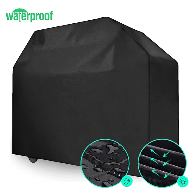Bbq Cover Vízálló Weber Nagy Teherbírású Grill Por Rain Uv Az Elektromos Barbe Barbecue -Kiegészítők Kültéri Kertjéhez