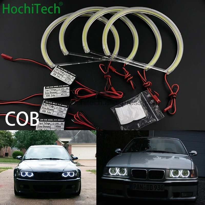 HochiTech для BMW 7 серии E38 1994-2001 автомобиль стиль белый 6000K фара с подсветкой на флуоресцентных лампах с холодным катодом Halo angel eyes Kit angel eyes light