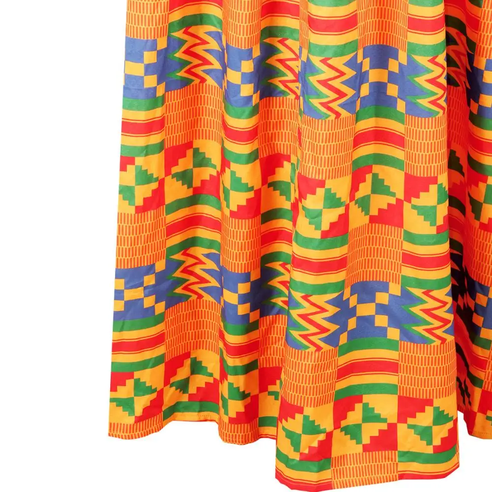 Туфель и сумочки в африканском стиле dashiki цифровая печать нерегулярные большой Размеры различные носить Лос-Анджелеса в африканском стиле средней длины вилка платье для Для женщин JQ-10023