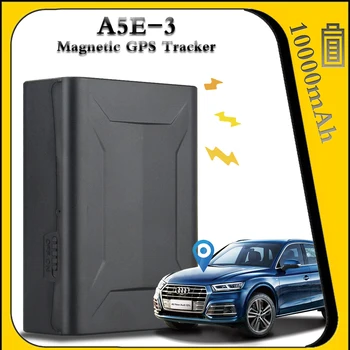 

Super Long Standby GPS locator Vehicle Tracker Locator A5E-3 with Powerful Magnet Realtime Tracking Device Rechargeable 10000mAh