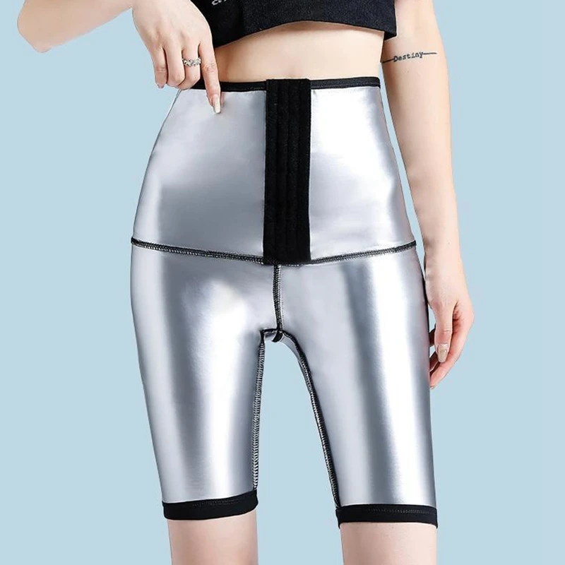 Womens Silver Ion Thermo Pants Sweat Sauna Suits Body Shapers Woman Waist Trainer Slimming Shorts Girls Fitness Leggings Shapers shapewear for women