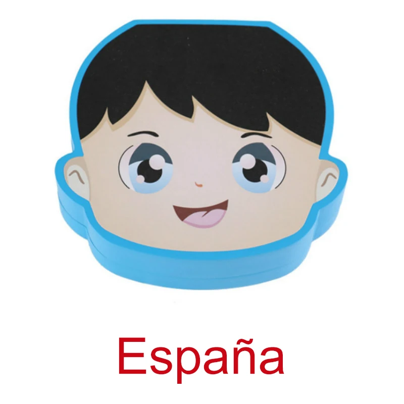 Испанский Английский Цвет Деревянный Детский ящик для зубов для мальчиков и девочек органайзер для хранения молочных зубов для сбора зубов Umbilica сохранить для новорожденных подарки - Цвет: Blue-X