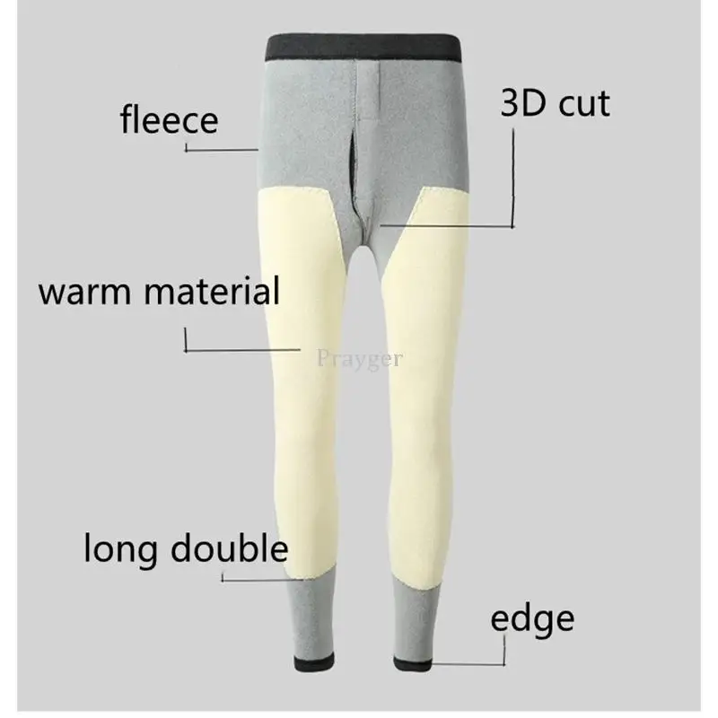 Men Thermal Underwear Fleeece Panties Velvet Warm Soft Winter Autumn Big Waist 4XL Long Johns Clothes