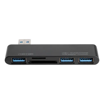 

5 In 1 Gaming Splitter Heat Resistant SD TF Card Reader For Desktop Laptop 5Gbps Converter High Speed USB3.0 Hub PC Stable