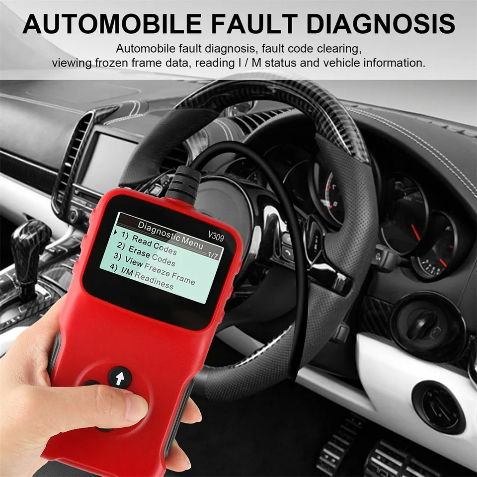V309 Obd2 Obdii Eobd Scanner Code Reader Data Tester Auto Scan Diagnostic Tool Support 5 Maj Or Languages For Obdii Scanner Aliexpress