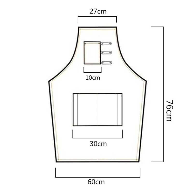 Unisex Canvas Hanging Neck Apron Kitchen Anti-staining Pinafore Hotel Restaurant Coffee Shop Baking Bar Barber Shop Work Uniform