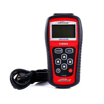 

Konnwei KW808 Car Fault Code OBD2 EOBD Diagnostic Scanner MIL Reset Reader USA Activator Decoder Automotive Car Accessories