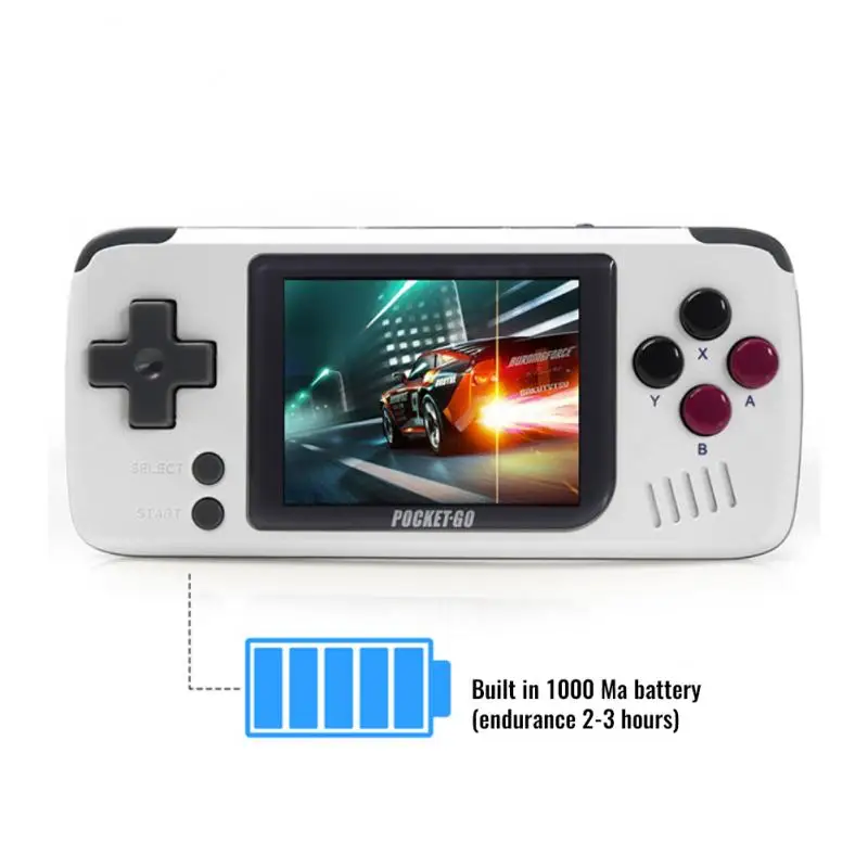 Game Console V2 Pocket Go Handheld 2.4inch Screen Retro Game Player With 32G TF Card NES/GB/GBC/SNES/SMD PS1 Gaming Consoles Box