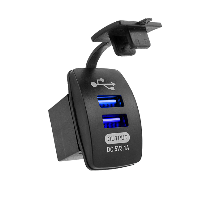 Universal Car Charger Waterproof Dual Port Auto Adapter Outlet DC 12V 24V Mobile Phone Charger For Iphone Xiaomi Redmi