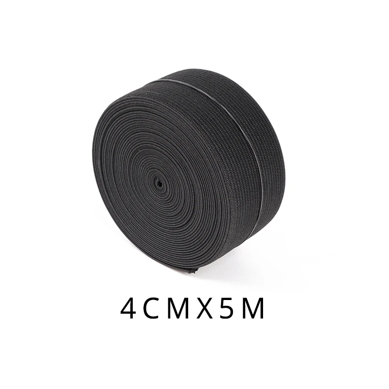 4cm width 500cm 5 метров Ширина 1,5-4 см черная эластичная лента для париков спандекс Пояс отделка шитье/лента одежда гибкий швейный материал эластичные ленты для париков - Цвет: 4cm width 500cm