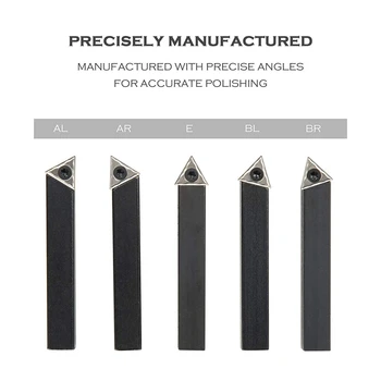 

SHGO HOT-1/2 inch Indexable Machine Turning Holder, 5PCS Indexable Carbide Lathe Tool Insert Bits Set for Turning, Cutting, Faci