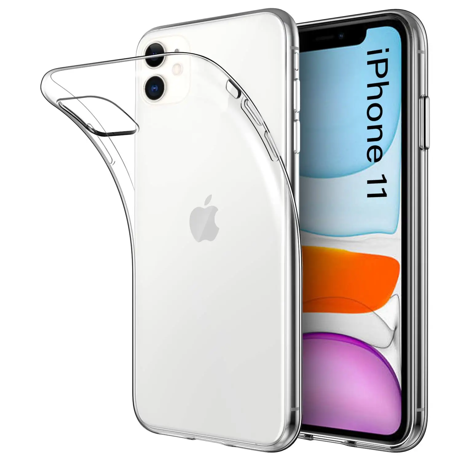 

For iPhone 11 (2019) for iPhone XS MAX Case, WEFOR Slim Clear Soft TPU Cover Support Wireless Charging for Apple 6.1" iPhone XS/XR (2018 Release)