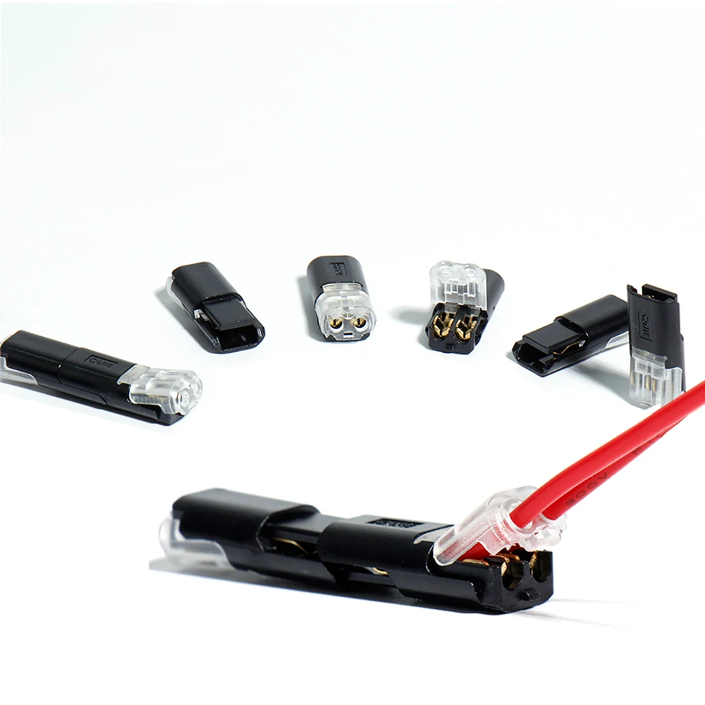 

Quick Pluggable Lock Cable Wire Car Connector Splice LED Crimp Electrical 22-20AWG 10/30/50pcs 2pin Terminals accessory