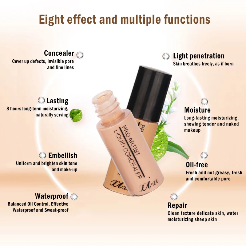 Liquid Concealer Stick Dark Circle Scars Acne Fine Lines Cover Smooth Makeup Face Eyes Face Foundation Makeup Cosmetics TSLM2