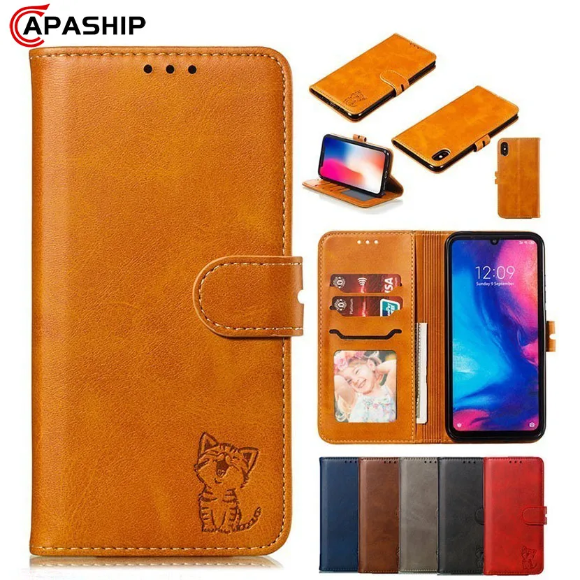 Ретро мультяшный кожаный флип-чехол для iphone 12 13 Mini 11 Pro Max SE 2020 7 8 Plus XS X XR