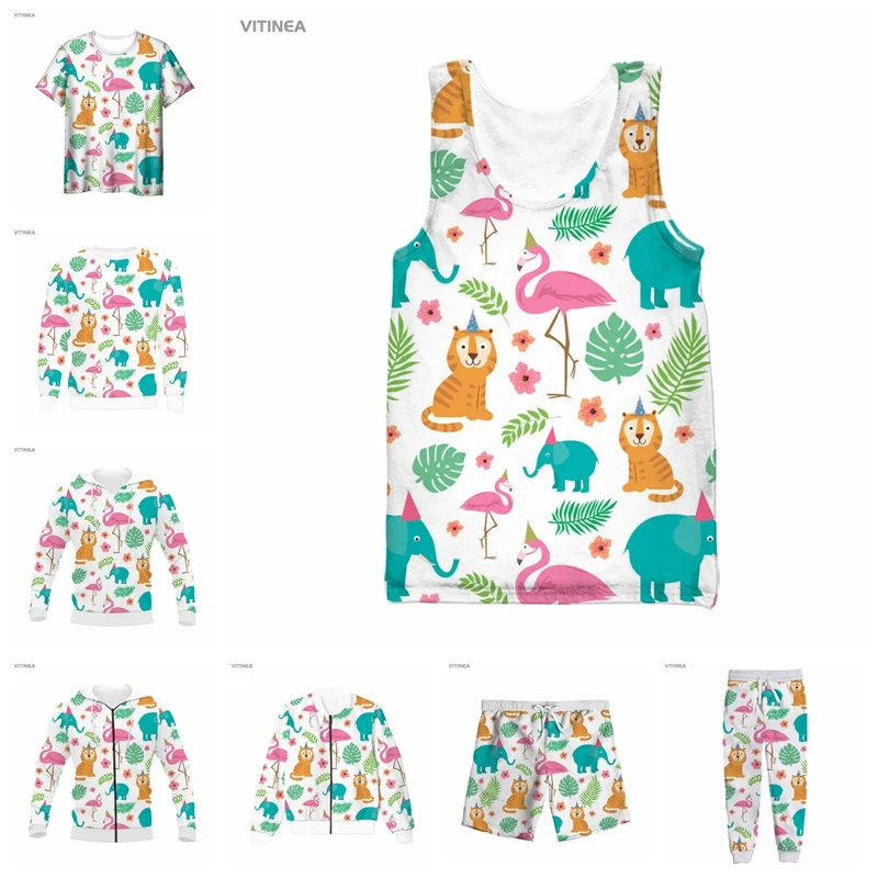 

vitinea New 3D Full Print Animal and flower T-shirt/Sweatshirt/Zip Hoodies/Thin Jacket/Pants Four Seasons Casual R03