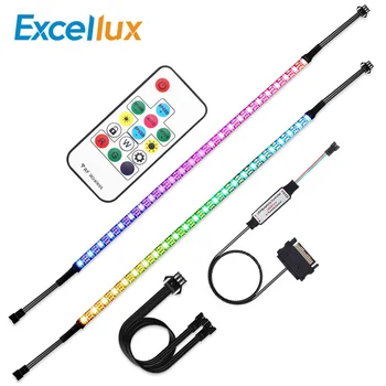 주소 지정 가능한 PC 디지털 레인보우 LED 스트립 라이트 Sata 컨트롤러, RF 원격 RGB PC 케이스 LED 조명, 5V LED 리본 테이프, WS2812b