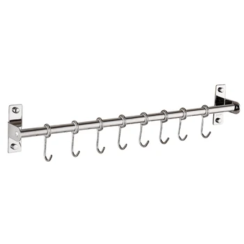 

Utensils Home Screw Fixed Holder Hanging Punch Free Tools Hanger Storage Rack Pot Stainless Steel Pan Wall Mounted Organizer