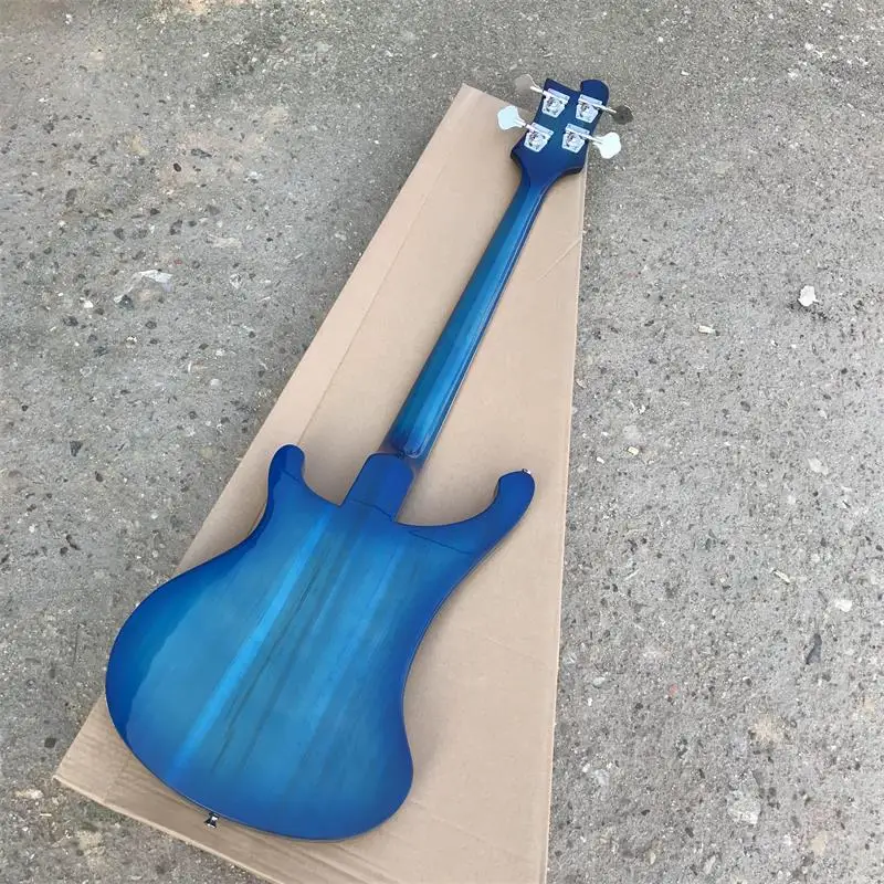 Rick 4003 modelo Ricken 4 cuerdas cuerpo de Ceniza con cuello a traves de bajo electrico guitarra океан bluecolor Envio бесплатно
