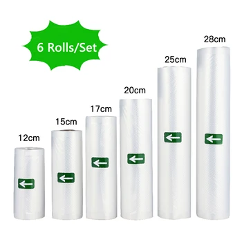 

Kitchen Food Vacuum Sealer Bags Rolls Plastic Vacuum Food Rolls to Keep Food Fresh Transparent Vacuum Packaging Rolls Storage