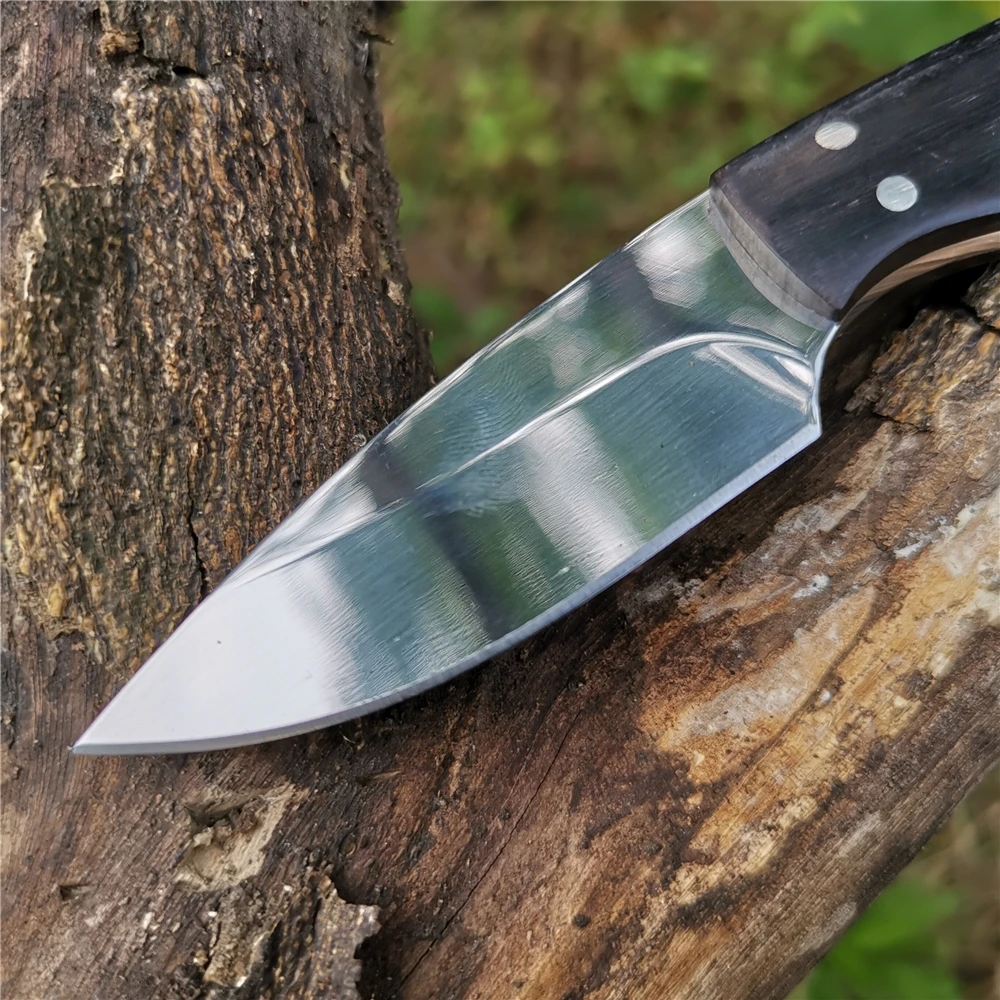 Охотничий нож с прямым лезвием Стандартный Тактический нож ножи Сталь головы+ ручка из плотной древесины выживания Ножи Походный нож для Выживание инструменты