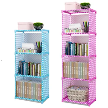 

Multi layer Simple Bookshelf Nonwoven fabric Book organizer storage cabinet Assembly wall Children shelf bookcase Home Furniture