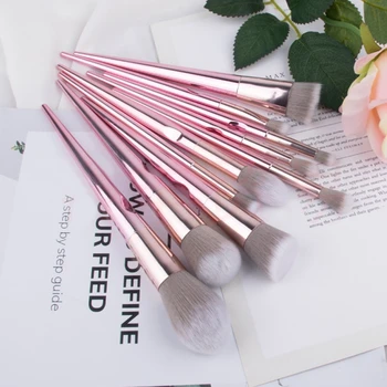 

10Pcs Eye Makeup Brushes Set Eye Shadow Eyebrow Sculpting Power Brush Facial Cosmetic Tools