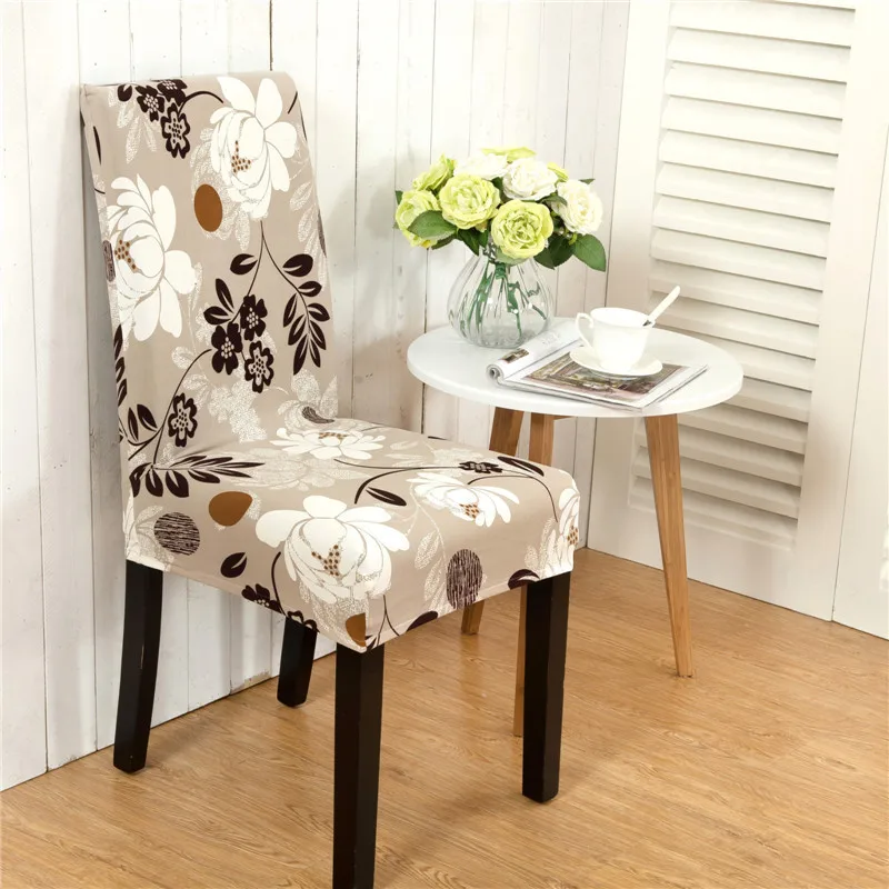 

Dining Chairs Cover With Back Spandex Elastic Chair Slipcover Stretch For Wedding Office Banquet Dining Room