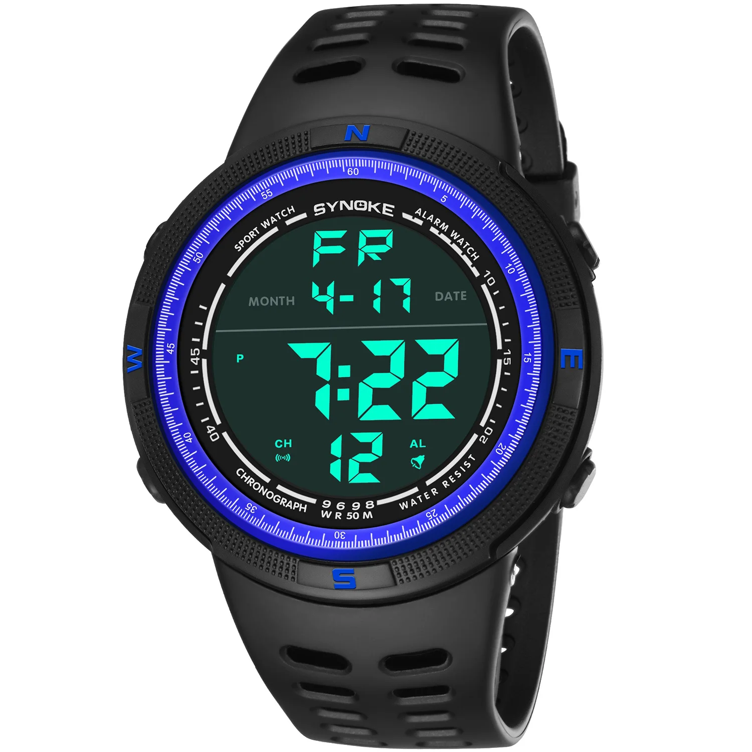 

PANARS Sport Men's Digital Watch LED Luminous 50M Waterproof Electronic Clock Military Black Men Wristwatch Relogio Masculino