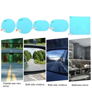 

2PCS Car Mirror Window Clear Film Rainproof Protective Film Rain Shield Car Accessories Anti-Fog Car Rearview Mirror Sticker