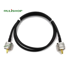 ALLISHOP цифровой RG58-PL259-PL-259-male-UHF PL-259 Мужской разъемы на RG58 коаксиальный кабель Перемычка с MILSPEC MIL-C-17 RF коаксиальный