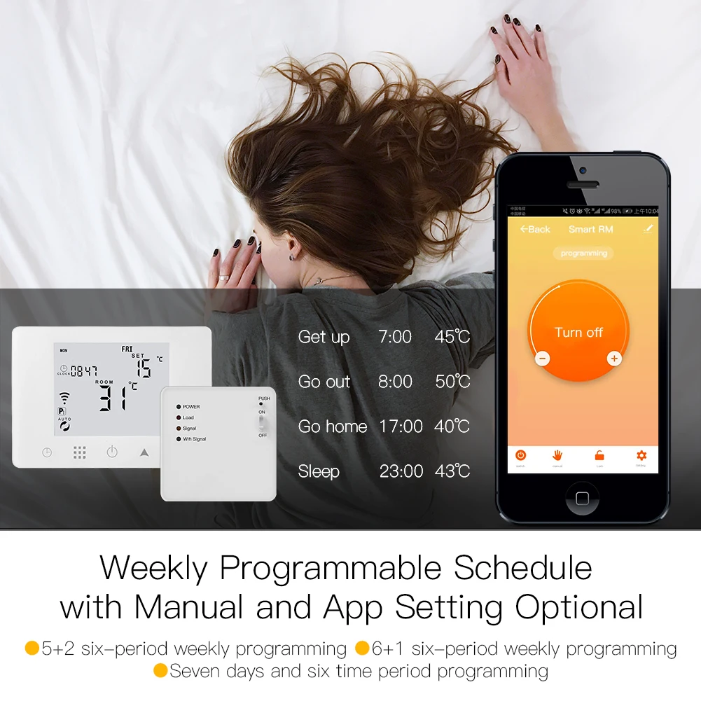 WiFi Smart Thermostat Wall-Hung Gas Boiler Heating Temperature Controller Work with Alexa Google Home WiFi Smart Thermostat Wall-Hung Gas Boiler Heating Temperature Controller Work with Alexa Google Home