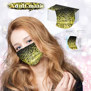 

10/20/30/60pc Mouth Mask Adult Christmas Print Masks Disposable 3-layer Nonwove Mascarillas Multiple Proteccion Face Mask Маска