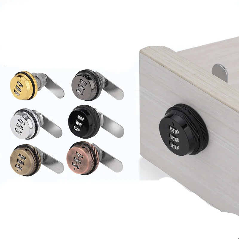 

Upgrade 3-Digit Combination Mailbox Lock Zinc Alloy 20mMM-30MM Password Locks Home Security Cam Lock for Cabinet Drawer