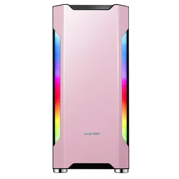 

Titanium 2080PLUS desktop case Double-sided tempered glass Under power supply (USB3.0)Pink customized version