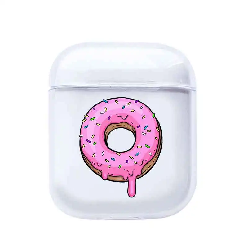 Чехол для наушников с рисунком пончика, Bluetooth, для Apple AirPods 1/2, мягкие силиконовые наушники для зарядки, чехол s для, защитный чехол для AirPods - Цвет: I201344