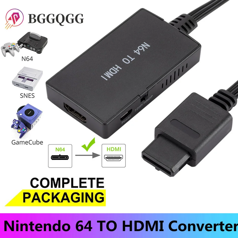 Преобразователь BGGQGG HD N64-HDMI кабель для N64/GameCube/SNES Plug and Play 1080P Nintendo 64-HDMI | Электроника