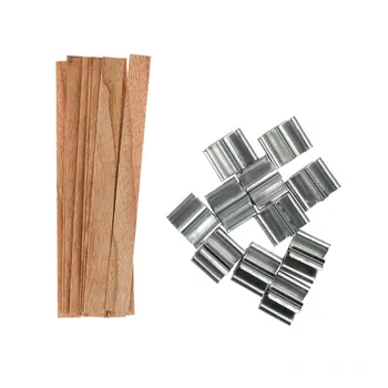 

10PCS 12.5/13mm Wooden Candles Wick Cores With Iron Stands Sustainer Candle Wick Core Handmade DIY Wax Home Decor Craft