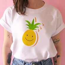 Special Price 2020 Fashion Women Harajuku Cartoon pineapple Printed T Shirt Casual Short Sleeve Women's T-shirt Soft Female T shirt