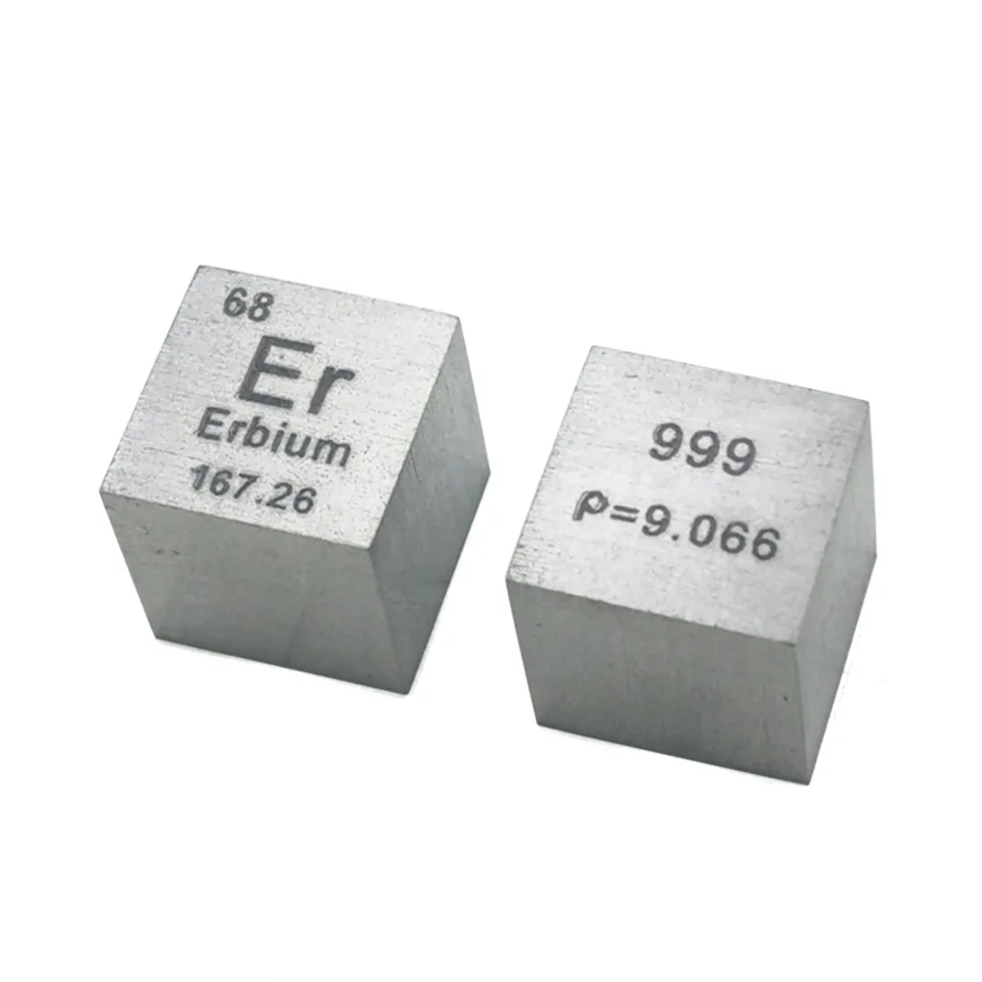 

99.9% High Purity Erbium Rare Earth Metal Er 9.07g Carved Element Periodic Table 10mm Cube