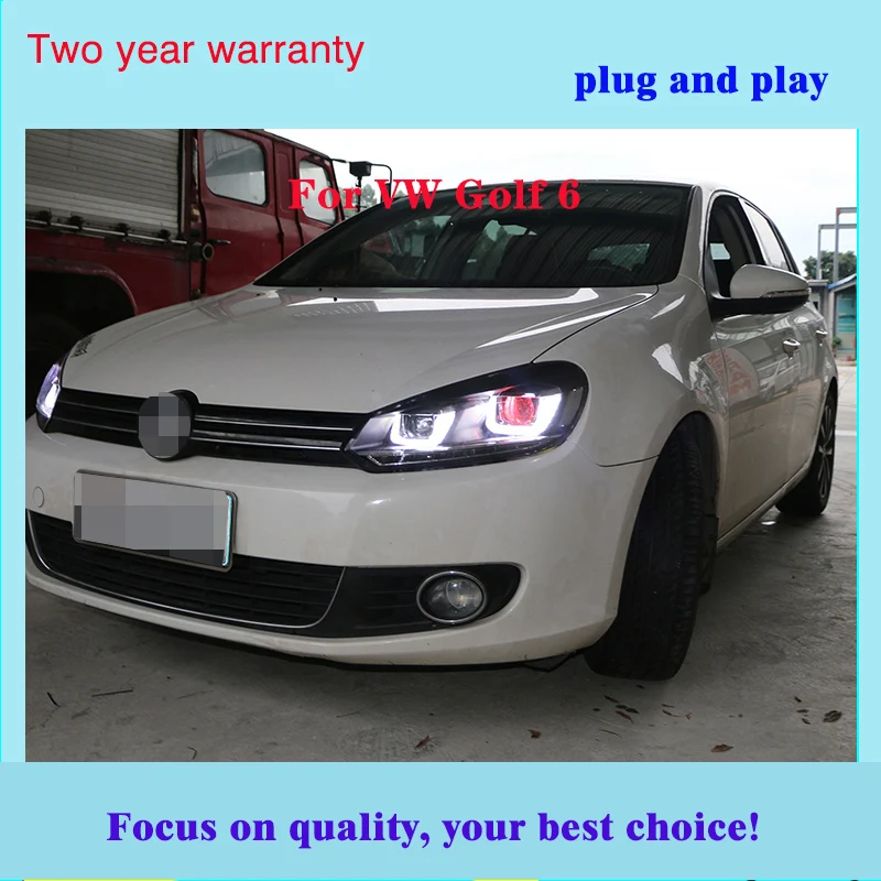 Автомобильный Стайлинг для Golf 6 MK6 светодиодный фонарь Golf6 DRL Hid головной фонарь биксеноновые фары аксессуары