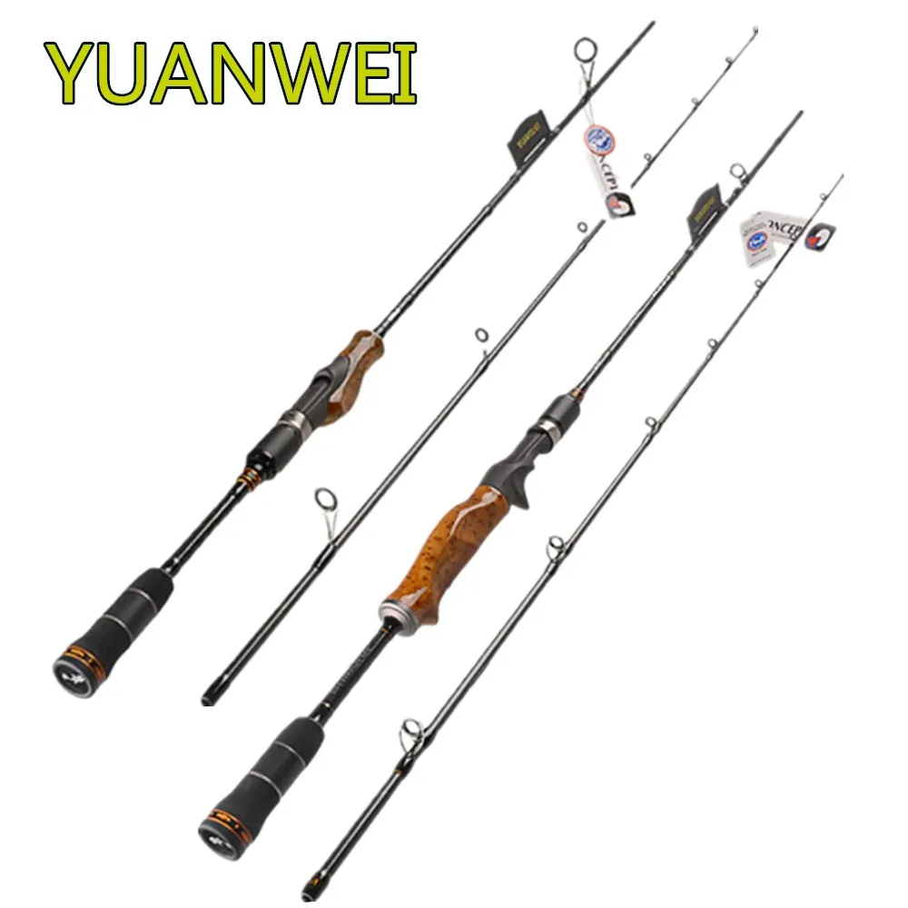 

YUANWEI Fishing Rod 1.98m 2.1m 2.4m Spinning Casting Fast Fishing Rod Carbon 2 Sections Lure Rod with FUJI Accessories