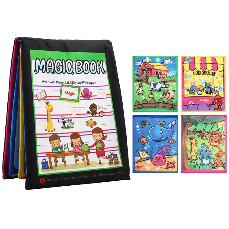 

Hot Selling Baby Baby Toys Landscape Painting Cloth Book Mizue Washing Tear Rotten-Cycle Painting Water Album of Painting