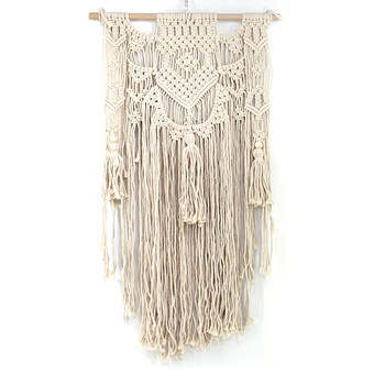 

Macrame Woven Wall Hanging - Boho Chic Bohemian Home Geometric Art Decor - Beautiful Apartment Dorm Room Decoration
