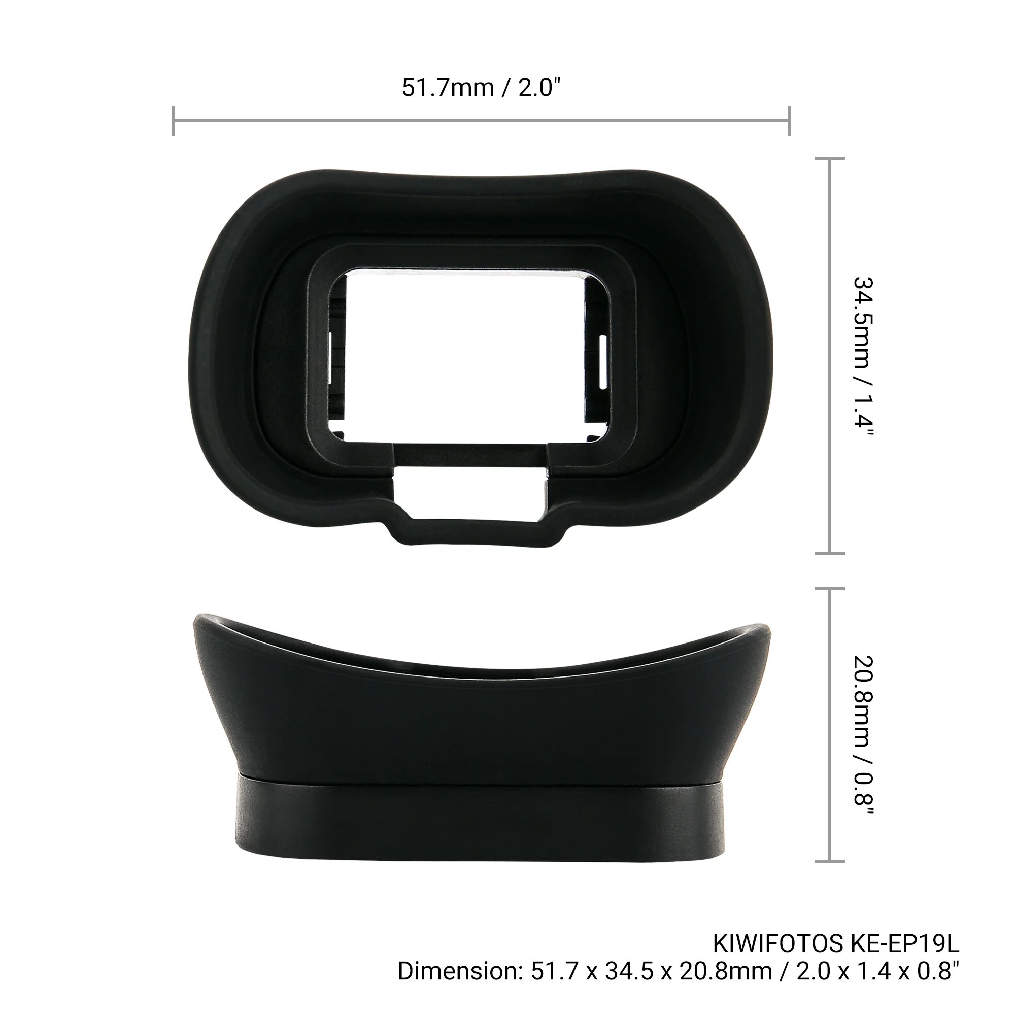 Ocular de Câmera Macia do Silicone Visor para Sony A7r5 A7rv A7m4 A7iv a1 A7siii A7s Iii A7s3 A7sm3 Sombra Longa Fda-ep19 - Image 4