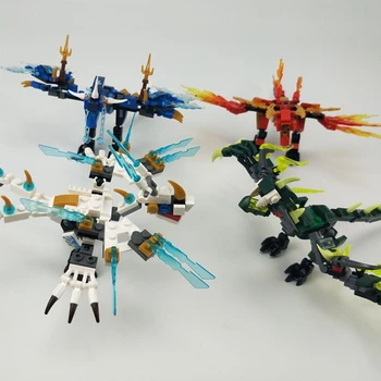 

For Creator Ninjagoing Mecha Dragon Knight Ninja Jay Zane Kai Lloyd Figures Building Blocks Toys Compatible Creators Ninjagoings