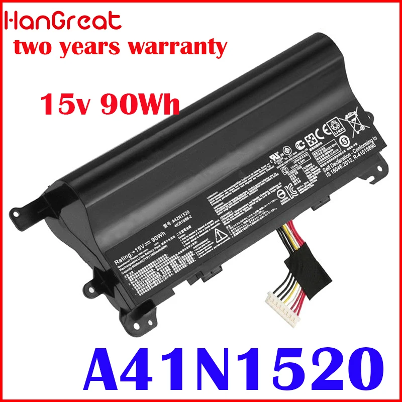 HanGreat Новый A42N1520 Аккумулятор для ноутбука Asus ROG GFX72 GFX72VY G752VY серии GFX72VL6700 GFX72VT6700