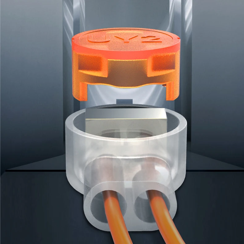 AMPCOM 100PCS Rj45 Connector Crimp Connection Terminals K2 Connector Waterproof Connectors K2 Network Cable Terminals